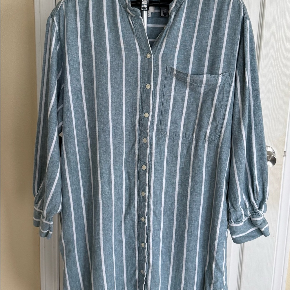 A New Day Blue and White Striped Dress